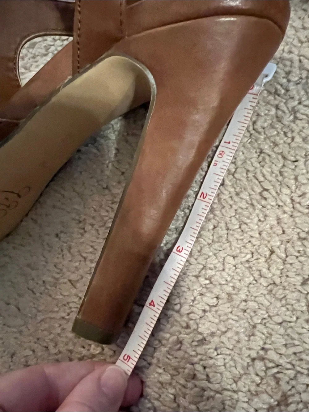 G by Guess Brown Platform Slingback Heels with Gold Insole